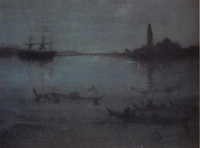 James Abbott McNeil Whistler Nocturne in Blue and Silver:The Lagoon Venice Germany oil painting art